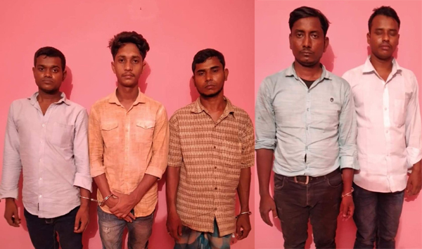 বরিশালে ১ হাজার ইয়াবা ট্যাবলেটসহ ৫ মাদক ব্যবসায়ী গ্রেফতার