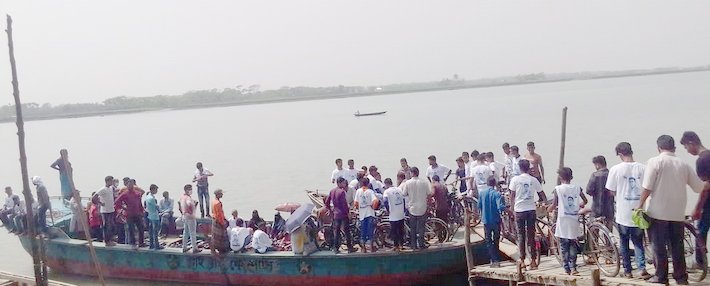 বরিশালে বঙ্গবন্ধু শর্তবষ জন্মদিন উপলক্ষে সাইকেল শোভাযাএা
