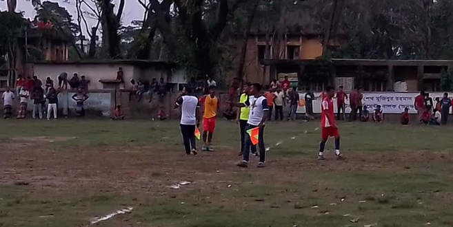 ধর্মপাশায় বঙ্গবন্ধু শেখ মুজিবুর রহমান জাতীয় গোল্ডকাপ ফুটবল প্রতিযোগীতা অনুষ্ঠিত