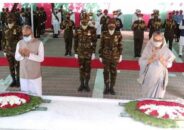 বঙ্গবন্ধুর সমাধিতে রাষ্ট্রপতি-প্রধানমন্ত্রীর শ্রদ্ধা