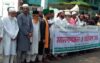 ভারতের বিজেপির মূখপাত্র প্রিয় নবীকে কটুক্তির প্রতিবাদে ধর্মপাশায় মানববন্ধন ও বিক্ষোভ মিছিল