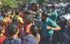 হরতাল সমর্থনে শাহবাগে বিক্ষোভ মিছিলে পুলিশের বাধা,আহত-১