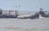 বরিশালের হিজলার মেঘনায় চিনি বোঝাই  ট্রলার ডুবি-২
