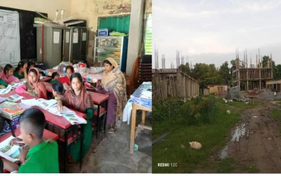 চট্টগ্রাম এর সন্দ্বীপে দারুসসালাম সরকারি প্রাথমিক বিদ্যালয়ের ভবন নির্মাণের কাজ থেমে আছে, ব্যাহত হচ্ছে পাঠদান