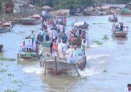 সংস্কারের ৩১ দফা প্রচারে সন্ধ‍্যা নদীতে বিএনপির নৌ র‍্যালী
