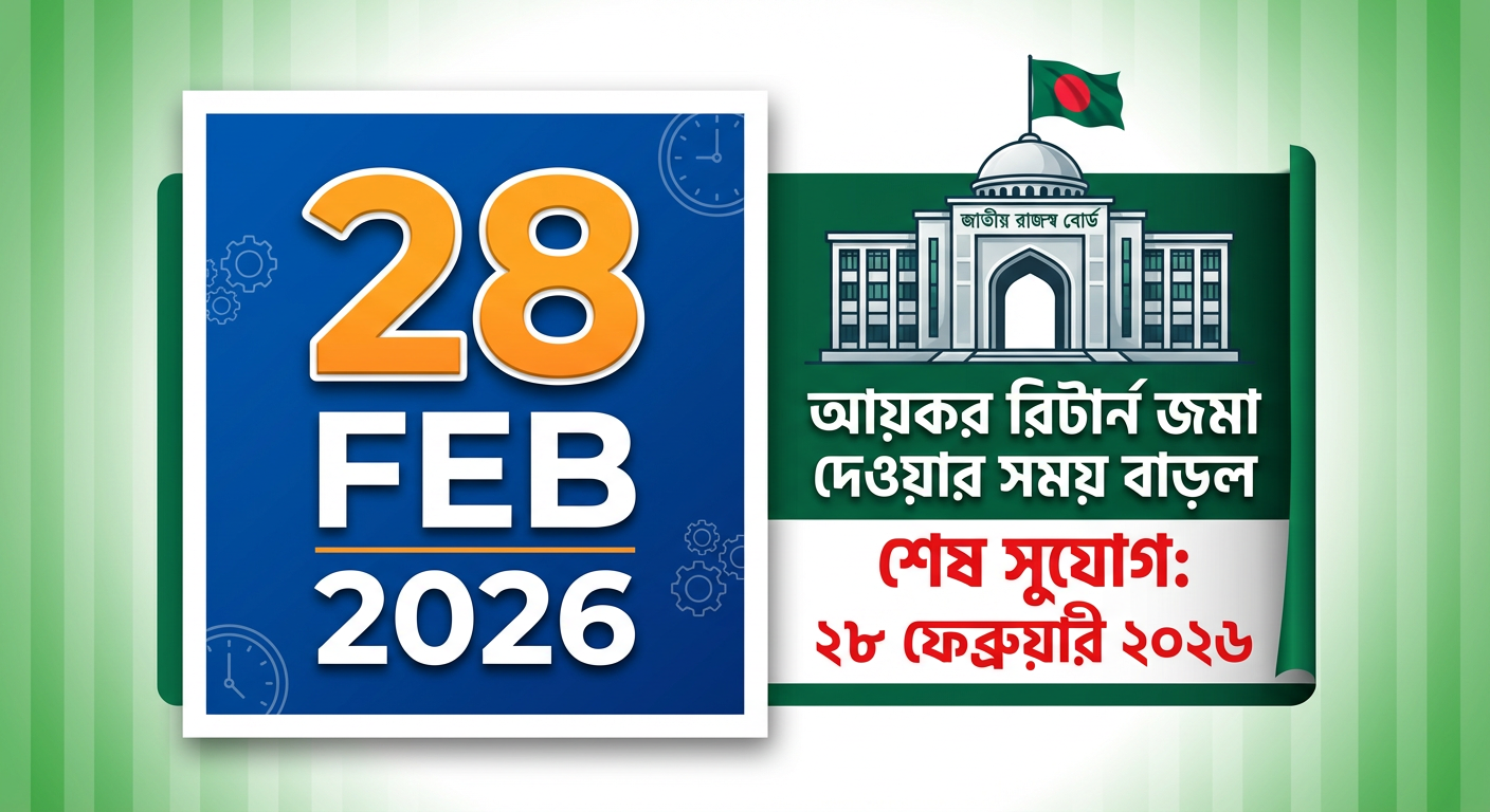 এনবিআর আয়কর রিটার্ন জমা দেওয়ার ছবি।