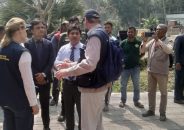 উজিরপুরে ইউএনও আলী সুজার সাথে ইউরোপীয় পর্যবেক্ষকদের সাক্ষাৎ।