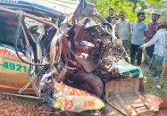 ট্রলি ও অ্যাম্বুলেন্সের মুখোমুখী সংঘর্ষে চালক নিহত