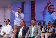 বরিশালের জনসভা যোগদিলেন তারেক রহমান